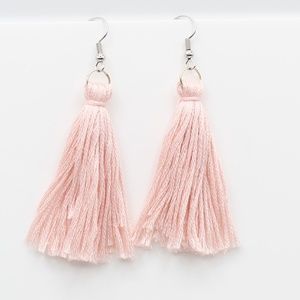 Blush tassel earrings